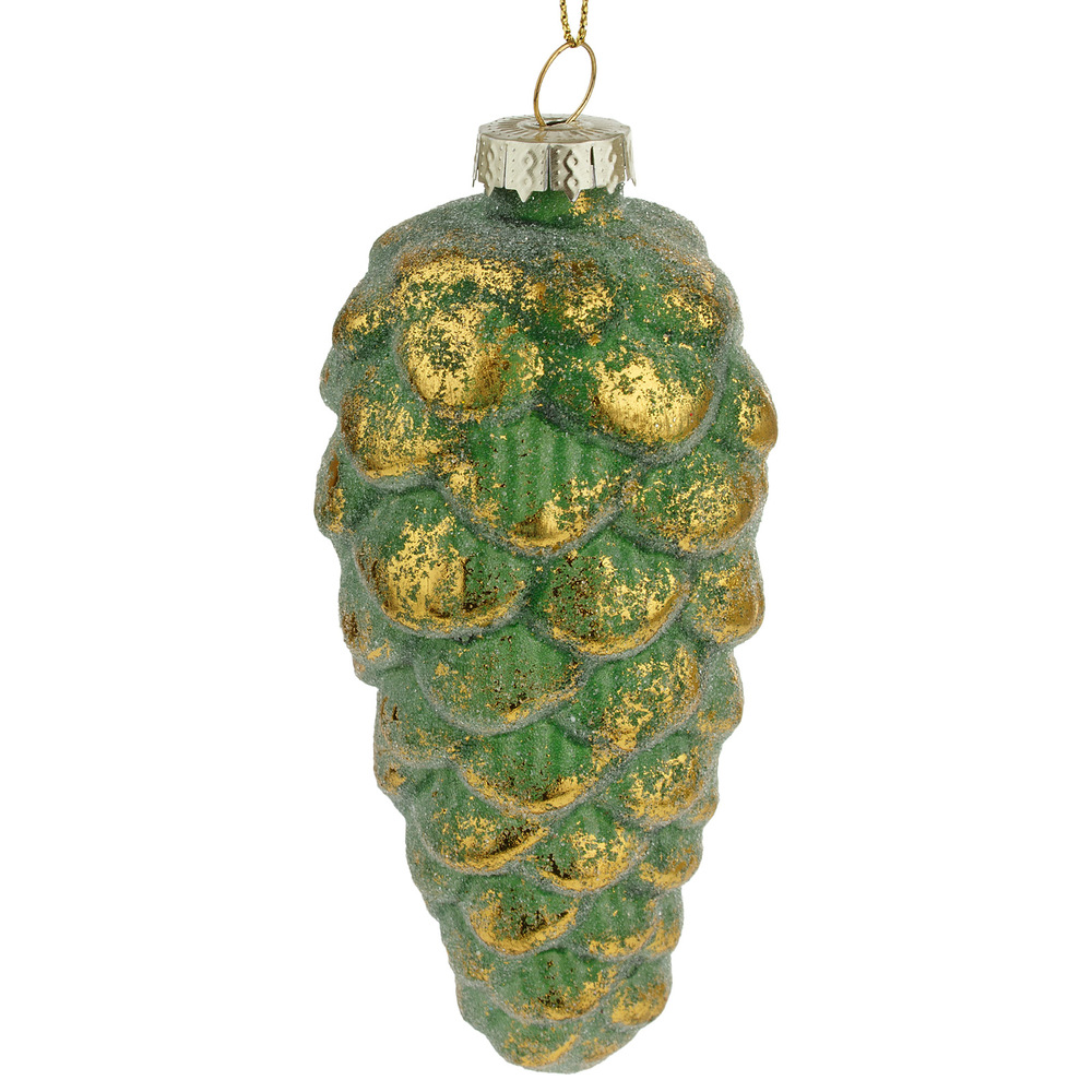 Glass christmas Cone, Green